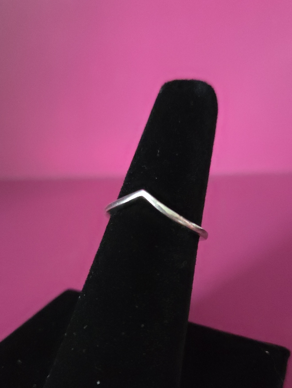 Pandora Polished Sterling Silver Stackable Wishbone Shining Wish Ring 196314